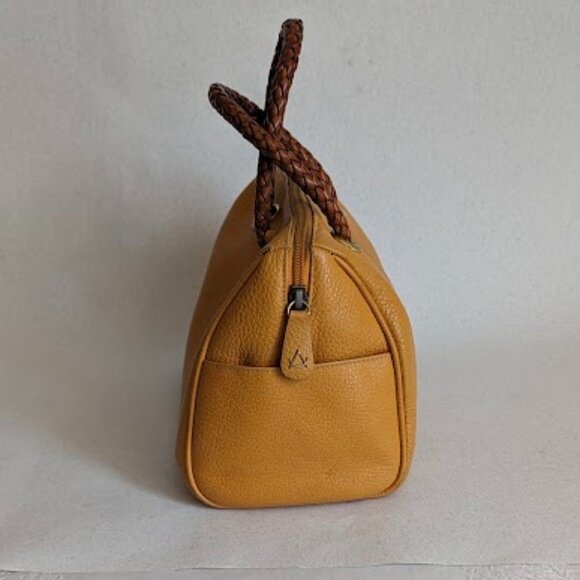 Orange Desmo Italian Leather Handbag - Picture 4 of 14